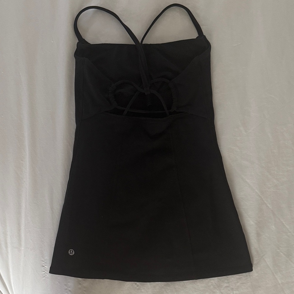 Lululemon size 2 black tank strappy back